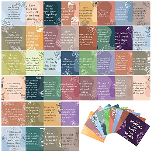 Panelee 240 Pieces Positive Affirmation Motivational Cards Affirmation Card Mindful Self Care Message Inspirational Encouragement Meditation Card Daily Gift for Employee Woman(Square) - color: Square