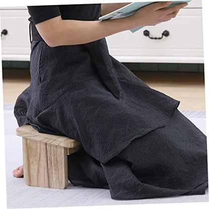Toyvian Meditation Bench Wooden Stool Non-Slip Folding Buddhist Kneeler for Home Use Lightweight Durable Design for Prayer and Relaxation Strong Load-Bearing Convenient Storage