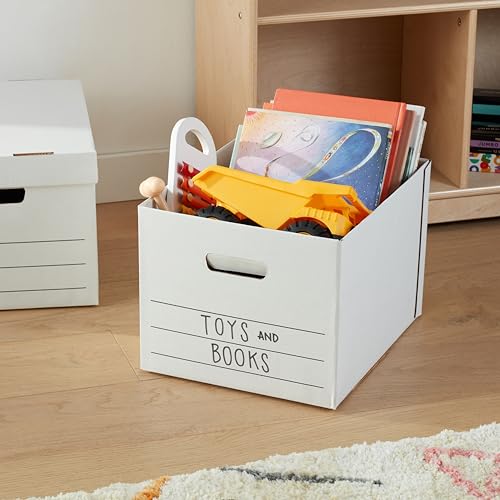 Amazon Basics Medium Duty Storage/Filing Boxes with Lid and Handles, Legal/Letter Size, Collapsible, Foldable, Tape-Free Assembly, 16.2" L x 12.5" W x 10.5" H, White, 12-Pack - style: Medium Duty 12-pack