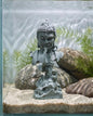 Half Buddha Half Demon Stone Statue Natural Bluestone Yin Yang Sculpture, Zen Meditation Decor Aquarium Safe Ornament Spiritual Balance Figurine for Home Office