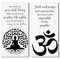 Blulu 2 Pcs Buddha Quote Decor Buddha Inspirational Quote Wall Art Meditation Room Chakra Decor Zen Wooden Hanging, Spiritual Gift for Home Yoga Living Room Women(Motivation) - style: Motivation