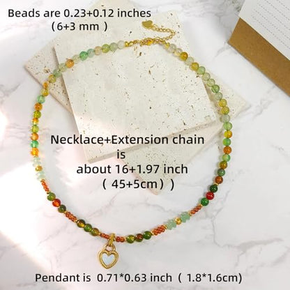 Crystal Pendant Necklaces Healing love Women's Men's choker Obsidian Tiger eye White Crystal Black Gold waterproof dainty Charm stackable statement Cute Stone necklace Unisex - style: PeacockAgate