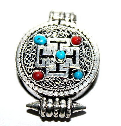 Quartz Dot Prayer Box Pendant Design Based on Yoga Meditation Pendant