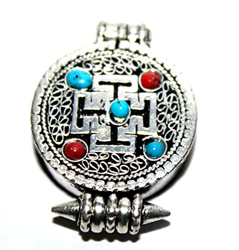 Quartz Dot Prayer Box Pendant Design Based on Yoga Meditation Pendant