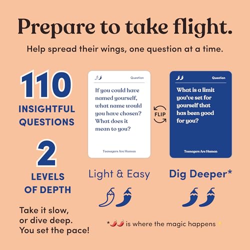 Teenagers are Human 140 Conversation Cards to Help You Get to Know Teenagers, Card Game for High Schoolers, Designed by Experts for Grades 9 to 12, Ages 14 to 17+ - style: Teenagers Are Human