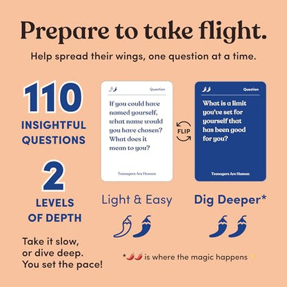 Teenagers are Human 140 Conversation Cards to Help You Get to Know Teenagers, Card Game for High Schoolers, Designed by Experts for Grades 9 to 12, Ages 14 to 17+ - style: Teenagers Are Human