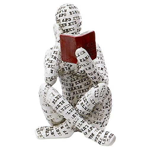 Home Decor Pulp Reading Women Thinker Statue Aesthetic Sculpture Room Decor Modern Abstract Decoration on Shelf Table Desk for Living Room Office Bedroom A - color: A