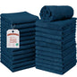 RIVERSIDE Pack of 24 Wash Cloths for Showering, 12 x 12 Inches, Super Soft & Absorbent, 100% Cotton Washcloths Premium Quality Flannel Face Cloths for Bathroom, Gym, Spa (Blue Opal, 24 Pack) - color: Blue Opal