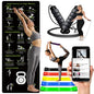 Lightweight and Portable Yoga Mat - Non-Slip Exercise Mat with Printed Yoga Poses for Pilates, Workout & Stretching - Includes Resistance Bands and Weighted Jump Rope - Home & Gym Use - size: 70"x31" (5mm Thickness)