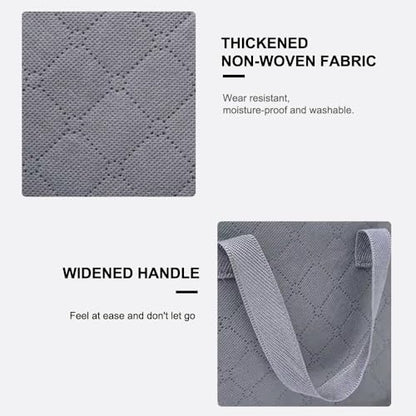 2-Pack Storage Bags with Sturdy Zipper, Storage Containers for Clothes, Comforters, Blanket, Bedding, Foldable Organizer with Reinforced Handle, Clear Window, Gray