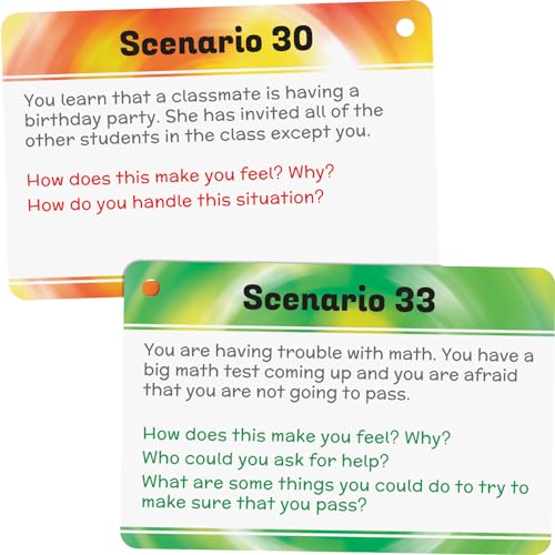 Really Good Stuff Social Skills Discussion Cards - Set of 20 Conversation Cards for Kids - Social Emotional Learning Activities for Understanding Social Rules and Developing Essential Social Skills - style: Social Skills Cards