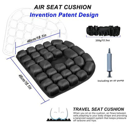 Sondor Travel Cushion,Airplane Cushion Seat for Long Fly,Inflatable Seat Cushion for Airplane,Stadium Seats,Office Chair, Wheelchair, Cars, Home Living