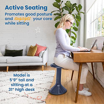 ECR4Kids ACE Active Core Engagement Wobble Stool, 20-Inch Seat Height, Flexible Seating, Grey - color: Grey