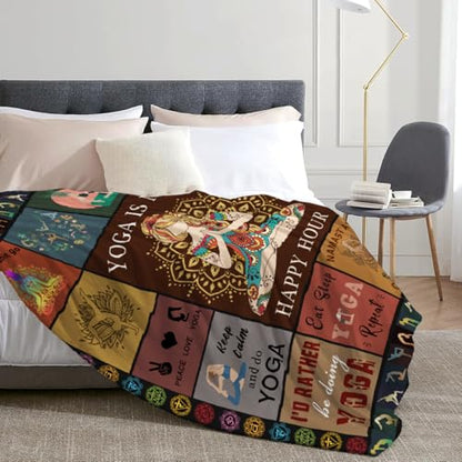 Generic Yoga Blanket Gifts for Women Lovers, Instructors - Outdoors Travel, Zen Meditation Decor - 50 * 60