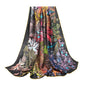 ANDANTINO 100% Silk Scarf 43" Large Square Lightweight Headscarf& Shawl–Women Hair Wraps-With Gift Packed - color: Colorful Plants