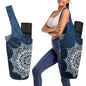 Yoga Mat Bag Carrier for Women with Side Large Pocket Durable Linen Workout Gym Travel Storage Pilates Mats - color: Mandala