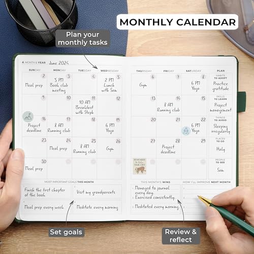 Clever Fox Self Mastery Journal – Guided Daily Reflection & Self Improvement Journal with Prompts – Journaling Notebook for Women & Men (Forest Green) - color: Forest Green