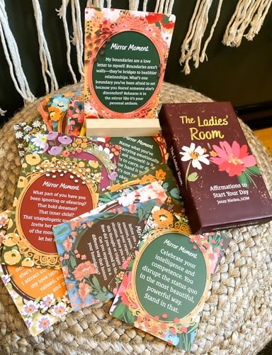 The Ladies' Room Affirmation Cards – 42 Empowering Cards for Women | Daily Self-Care, Mirror Moments & Mindfulness Prompts
