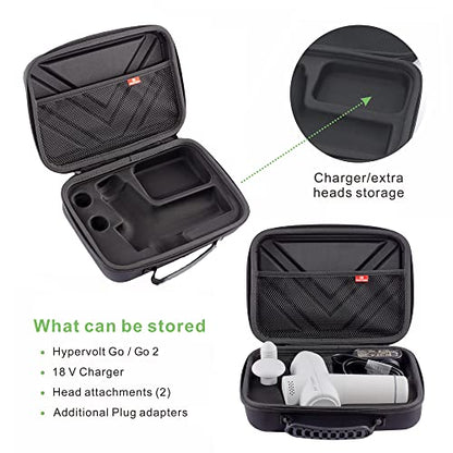 Case for Hypervolt GO 2/Hypervolt GO, Waterproof Shock Resistant Carrying Case for Hyperice Hypervolt GO and Go 2 Massage Device(ONLY CASE)