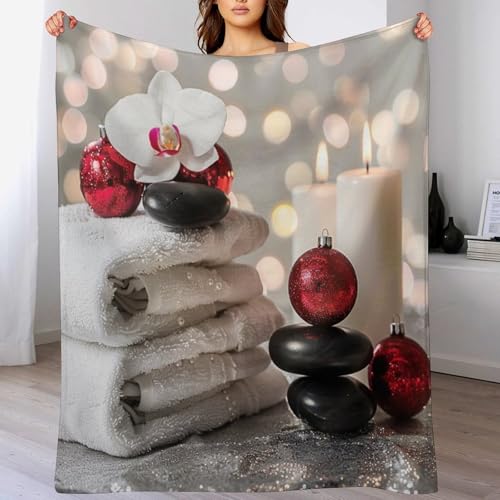 Asian Style Plant Throw Blanket, Soft Lightweight Cozy Warm Meditation Relaxation Art Flannel Blankets for Couch Bed Travel, 50"x60" - color: Asian Style Plant, size: 50"x60"