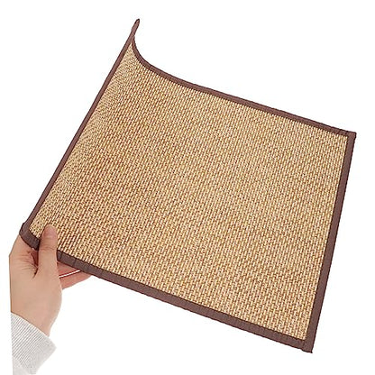 BESTOYARD 2pcs Japanese Style Meditation Cushion Woven Sitting Pad Zen Floor Mat Home