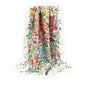 ANDANTINO 100% Pure Mulberry Silk Scarf 35" Large Square Lightweight Headscarf –Women’s Hair Wraps-With Gift Packed - color: Flowers-white-twill