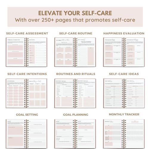 Self-Care Journal for Women with Prompts | Guided 90-Day Daily & Weekly Undated Reflection Planner for Mindfulness,Productivity & Personal Development, 8.25 x 5.75 Inches - Yellow - color: Yellow
