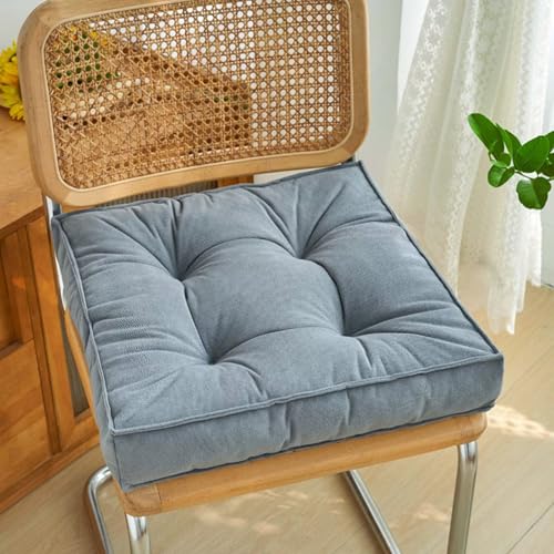 Meditation Floor Cushions 17in Square Large Pillows Seating for Adults Large Square Sitting Pillows for Tatami Living Furniture Chair Cushions Blue - color: Blue