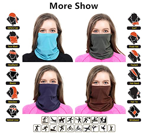 Headband Neck Gaiter Head Wrap Headwear Face Mask Magic Scarf Bandana for Men and Women - color: 9pc.solid Color Series.2