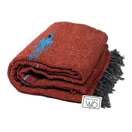 Open Road Goods Mexican Thunderbird Yoga Blanket, Handwoven Throw for Yoga, Meditation, and Home Décor – Versatile Blanket for Beach, Picnic, Camping, or Outdoor Use