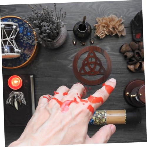 Altar Tile Pentacle Decor for Spiritual Ceremonies and Home Decoration Wood Ritual Object for Altar Supply and Religious Use