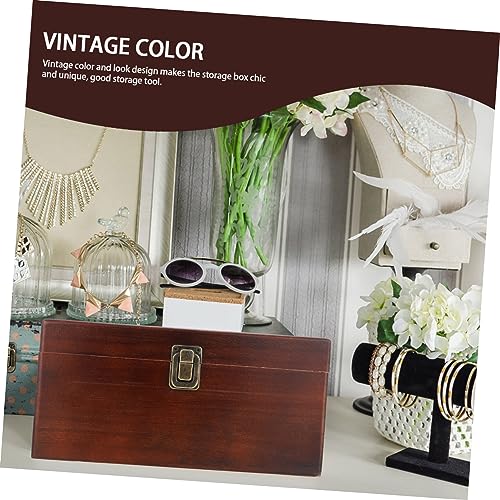 Homoyoyo Multifunctional Storage Bin Wooden Storage Organizer Desktop Wooden Organizer