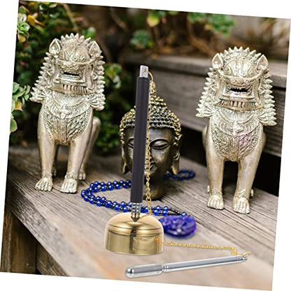 VICASKY Flexible Telescopic Chime Buddhist Supply Handbell Instrument for Temple Rituals Meditation Stress Relief with Smooth Safe Surface