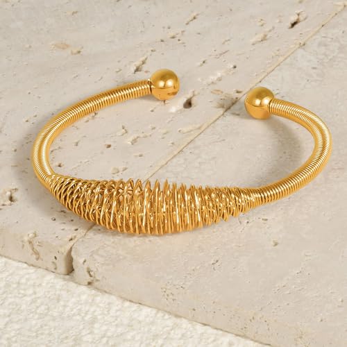 Handmade 925 Sterling Silver Bangle Bracelet Simple Silver/Gold Adjustable Cuff Bangles Durable Stainless Steel bracelet for Men &Women Daily Jewelry Gift for Anniversary Birthday Gift - color: Color 21