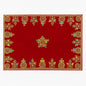 Handcrafted Velvet Puja Chowki Aasan Cloth with Rich Golden Zari Embroidery, Traditional Indian Decorative Pooja Altar Cover for Home Mandir, Temple Décor - 11x18 Inch (Red)