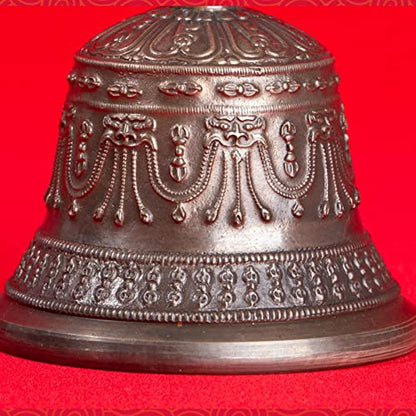 Hand Bell Puja Bronze Bell For Home Decoration, For Meditation, Prayer, Reiki, Wakefulness, Concentration, Healing Dorje Set(Medium)