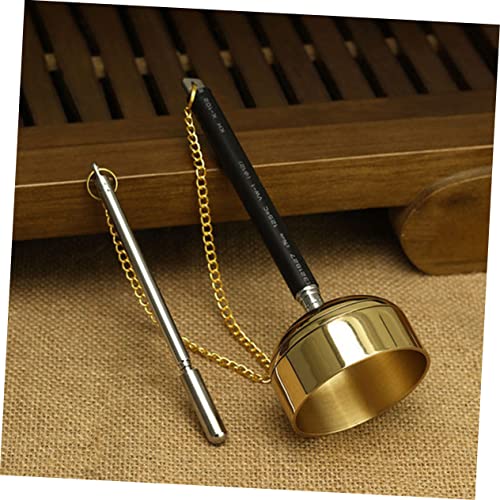 Adjustable Copper Bell Yin Qing Chime Meditation Sound Instrument for Buddhist Prayer and Temple Use Delicate Handbell for Spiritual Practices