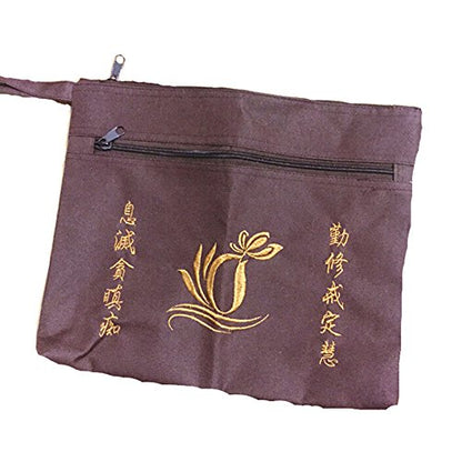 Buddhist Monk Bag for Haiqing Robes Buddhism Lay Monk Embroidery Handbag