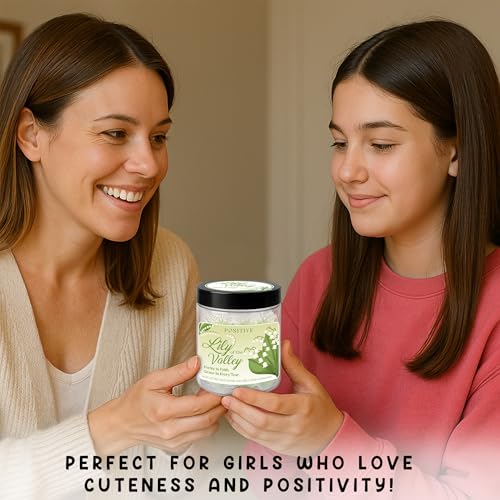 Positive Lily of the Valley Jar with 60 Double-Sided Bible Verse Cards, Mothers Day Gifts For Mom From Daughter, Christian Gifts For Women - style: Positive lily of the valley