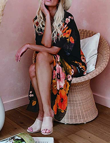 Kimonos for Women Swimsuit Coverups Beach Cover Up Swimwear Cardigan Summer - color: Blooming Summer