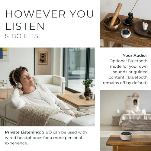 SIBŌ Digital Singing Bowl | 20 Preloaded Sound Baths from Real Crystal & Tibetan Singing Bowls | Meditation, Sleep & Deep Relaxation | No Phone Required