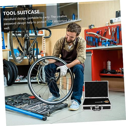 Multifunctional Aluminum Alloy Briefcase Portable Box Durable Storage Case for Home Office and Travel Shockproof Organizer for Instruments