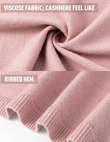 PULI Women's Versatile Knitted Shawls Scarf Poncho Sweater with Buttons Lightweight Spring Summer Fall Wraps - color: A-light Pink