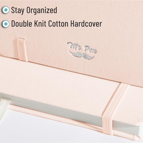 Mr. Pen- Dotted Journal Notebook, A5 Medium Size (5.7"x8.4"), 160 Pages (80 Sheets), Fabric Hardcover, 100 GSM Thick Paper, Bullet Dotted Journal for Planning, Tracking