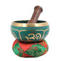 DharmaObjects Tibetan Relaxing Om Singing Bowl/Cushion/Mallet (Green) - color: Green, size: Small