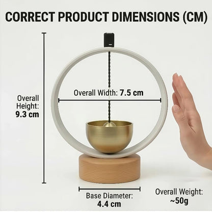 Singing Bowl – Handmade Copper Meditation Instrument, Sound Healing Bowl & Yoga Wind Chime, Mindfulness Round Bell for Home or Studio