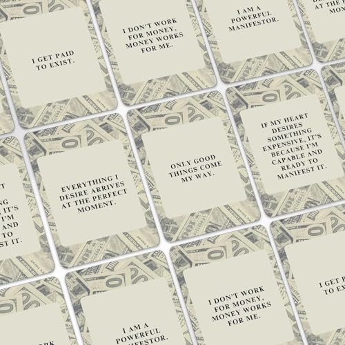 Isaac Liev Money Affirmations Cards - Motivational Daily Affirmation for Men Women, Manifestation Abundance Wealth Mindset Manifesting Card - Blessings Cards - Gift for Work, Office, Boss - style: Money Affirmation