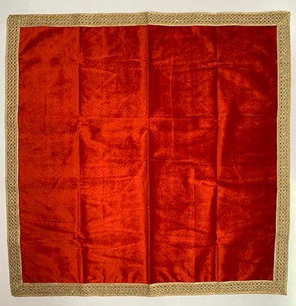 SMMS Spiritual Velvet Table Cloth Altar Tarot Spread (Red, Medium- 61cm*61cm/ 24inch*24inch) - color: Red, size: Medium- 61cm*61cm/ 24inch*24inch