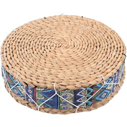 Beaupretty Meditation Floor Cushion Woven Sitting Pad Corn Husk Material 30cm Diameter 7cm Height Japanese Style Tatami Seat for Indoor Living Room Yoga and Zen Practice