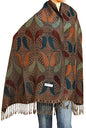 Falari Women's Reversible Paisley Pashmina Shawl Wrap Scarf For Evening Dresses Festivals Any Occasions All Seasons 80"x27" - color: Style 2 - Brown Navy